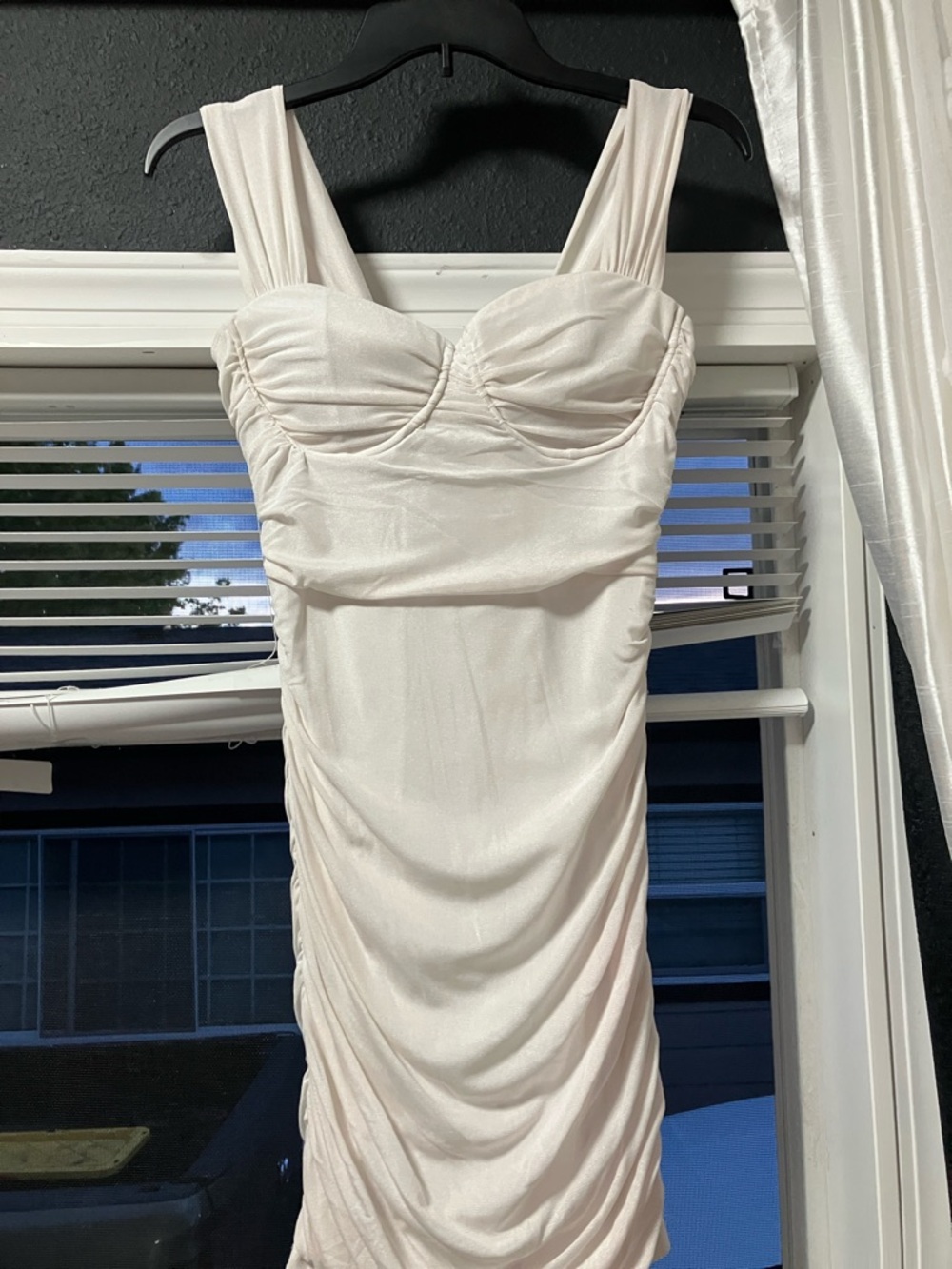 Windsor Ivory Ruched Bustier Mini Dress